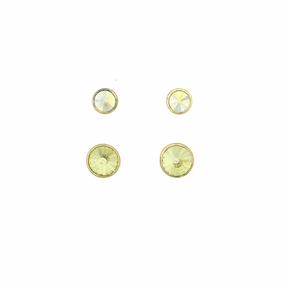 1928 Jewelry Citrine and Crystal Stud Earrings Sets