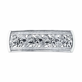 1928 Jewelry Flower Designed Bar Hair Barrette