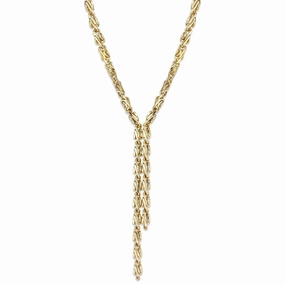 2028 Jewelry Gold Fancy Link Chain Drop Necklace 16"   3" Extender
