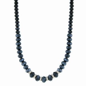 2028 Jewelry Jet Blue Ab Crystals Necklace 16"   3" Extender