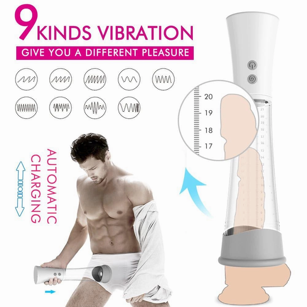 2 in 1 Penis Pump Vacuum Pussy Stroker Cock Enlargement Gear