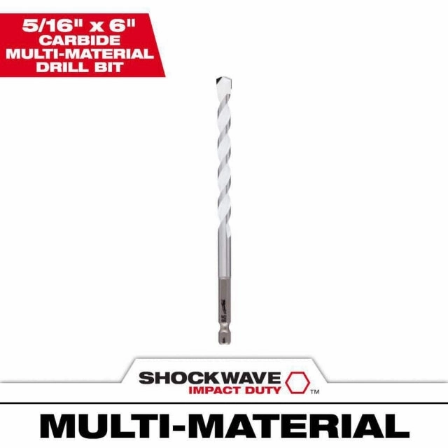 5/16 In. Shockwave Carbide Multi-material Drill Bit