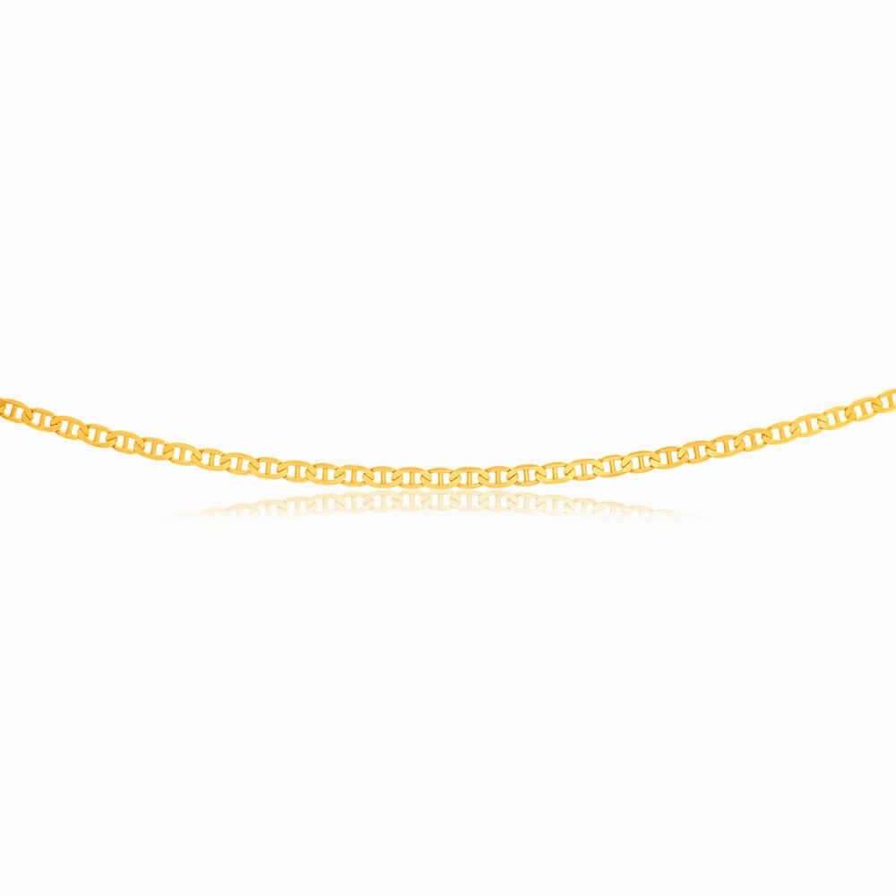 9ct Superb Yellow Solid Gold Anchor 70cm Chain