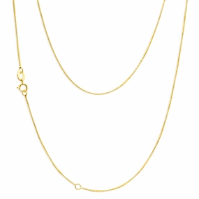 9ct Yellow Gold Box 45cm Chain with Extender