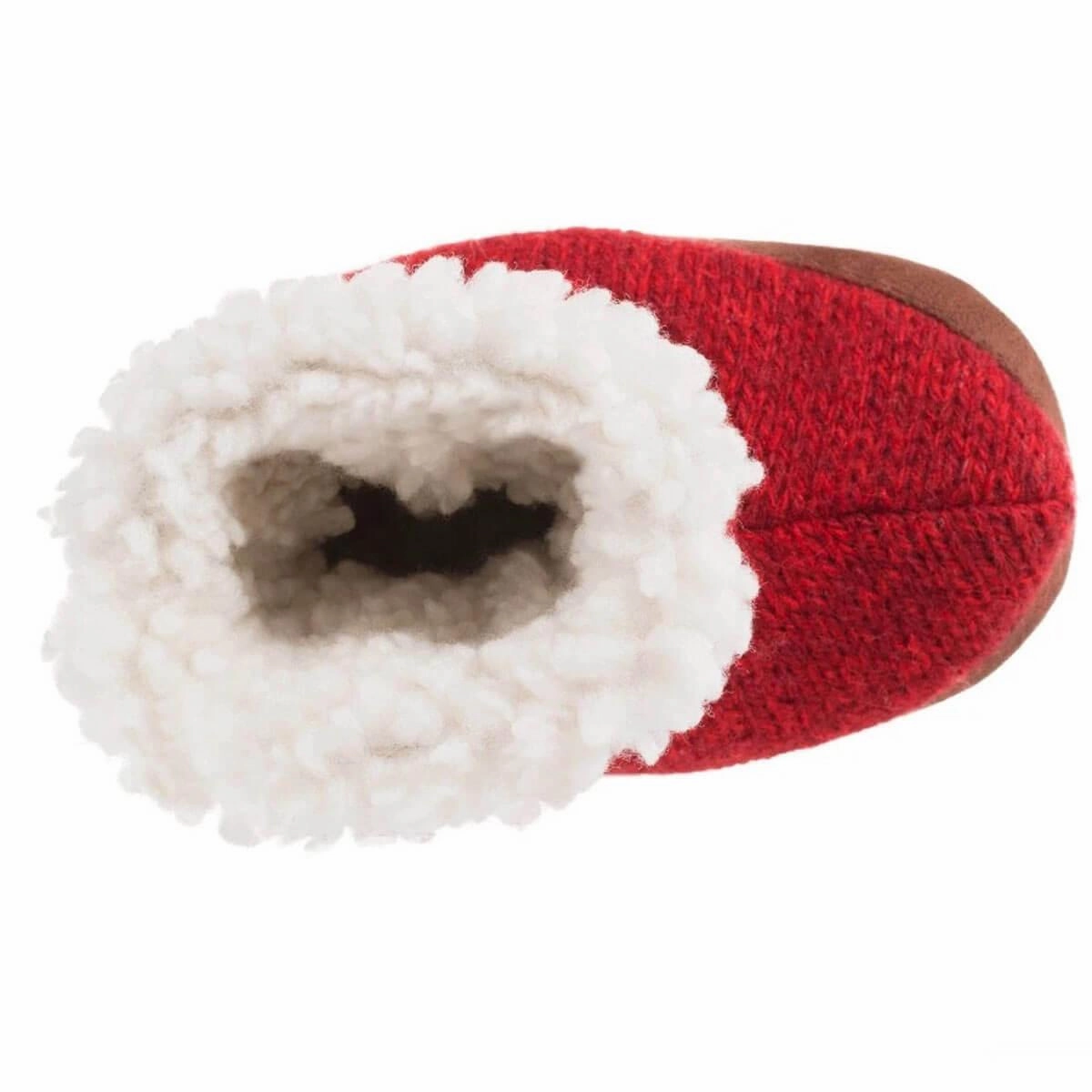 Acorn Kids' Slippers - Easy Bootie, Red Ragg Wool, TS | A10157BFPTS