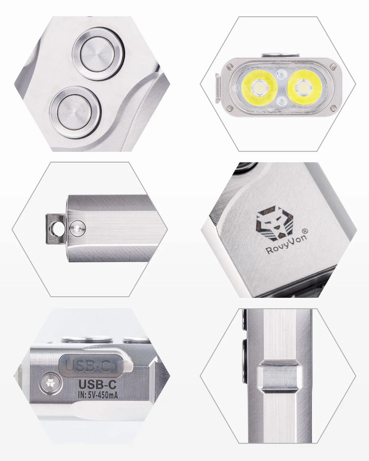 Angel Eyes E4 Pro Titanium Keychain Flashlight