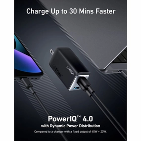 Anker A266811 65W USB-C Charger GaNPrime 3 Ports Fast Charging for MacBook Pro/Air, iPad Pro, Galaxy, iPhone, Pixel