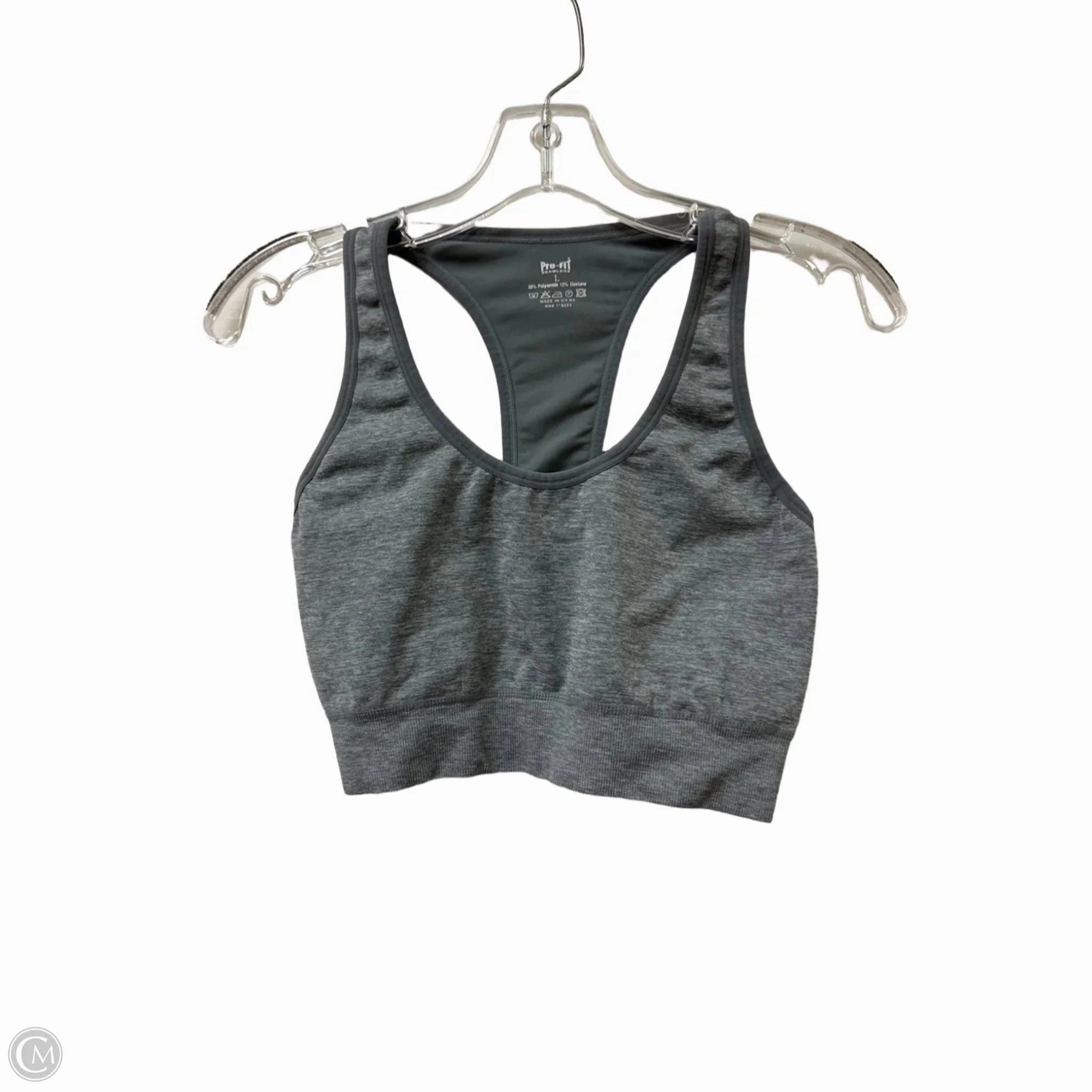 Athletic Bra By Clothes Mentor In Grey. Size: L