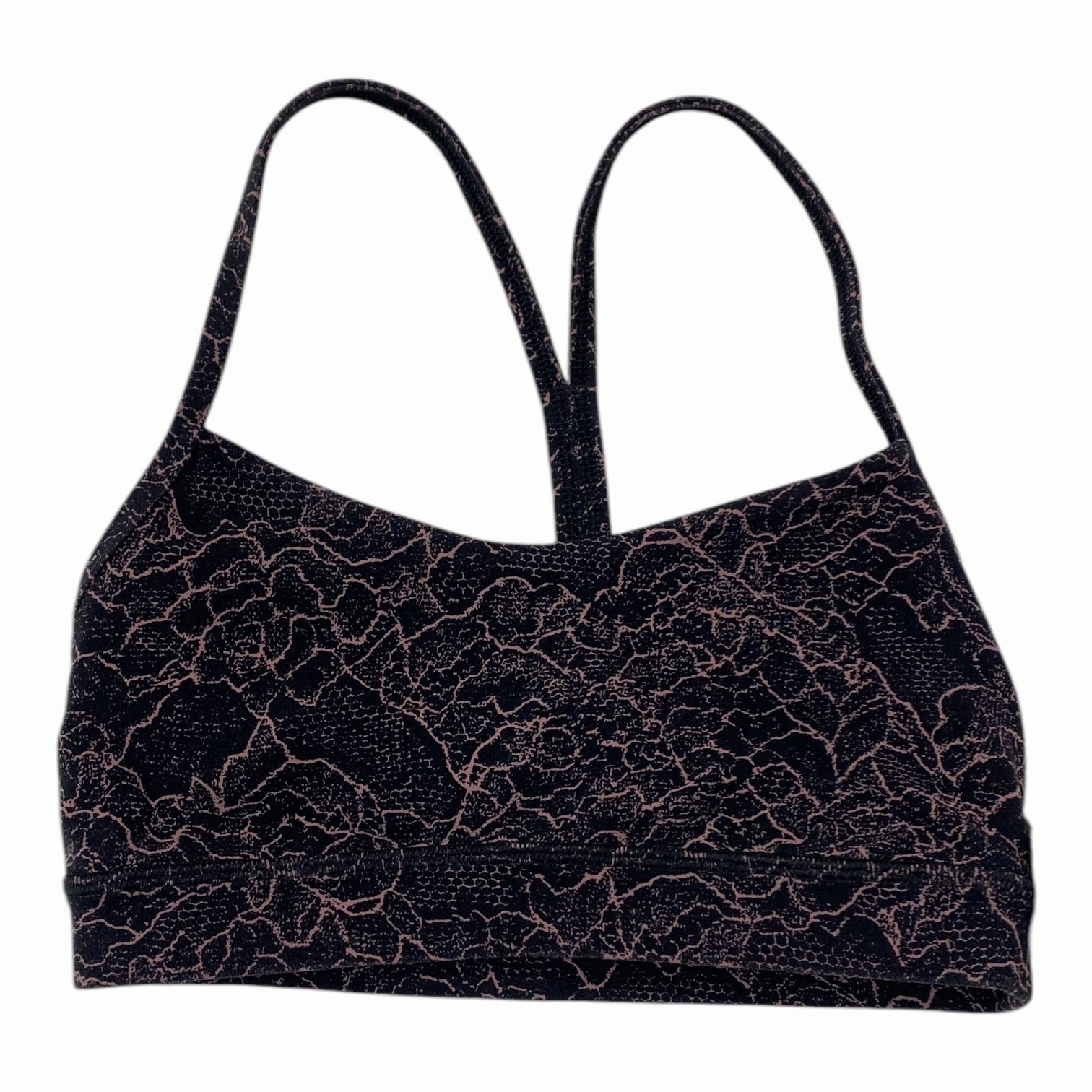 Athletic Bra By Lululemon In Black & Pink. Size:4
