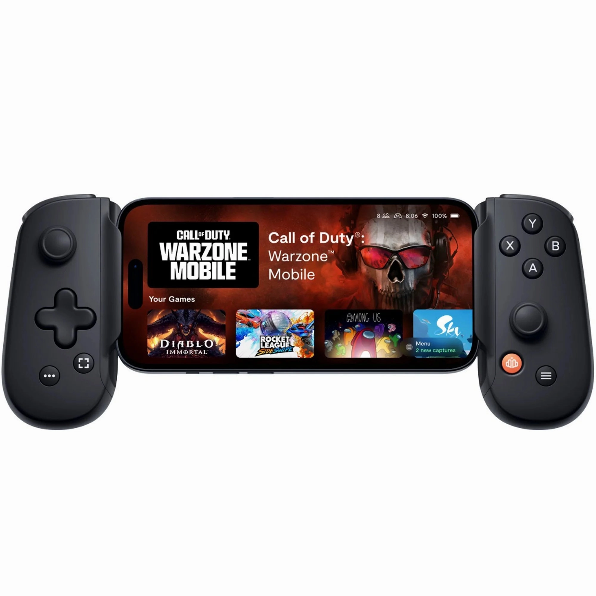 Backbone BB02PWS One (Lightning) - Mobile Gaming Controller For iPhone, Black