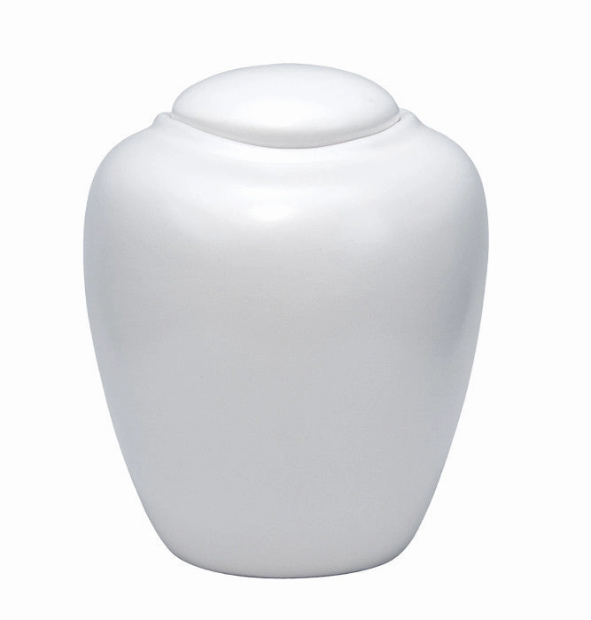 Biodegradable Oceane Burial Urn - Pearl White