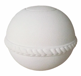 Biodegradable Round White Quartz Sand Burial Urn