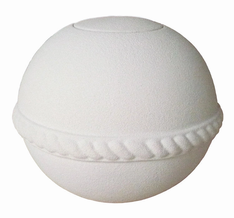 Biodegradable Round White Quartz Sand Burial Urn