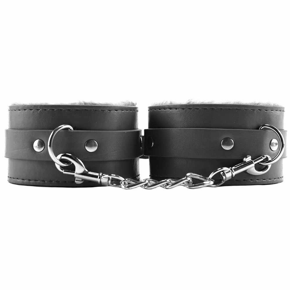 Black & White Plush Wrist Cuffs