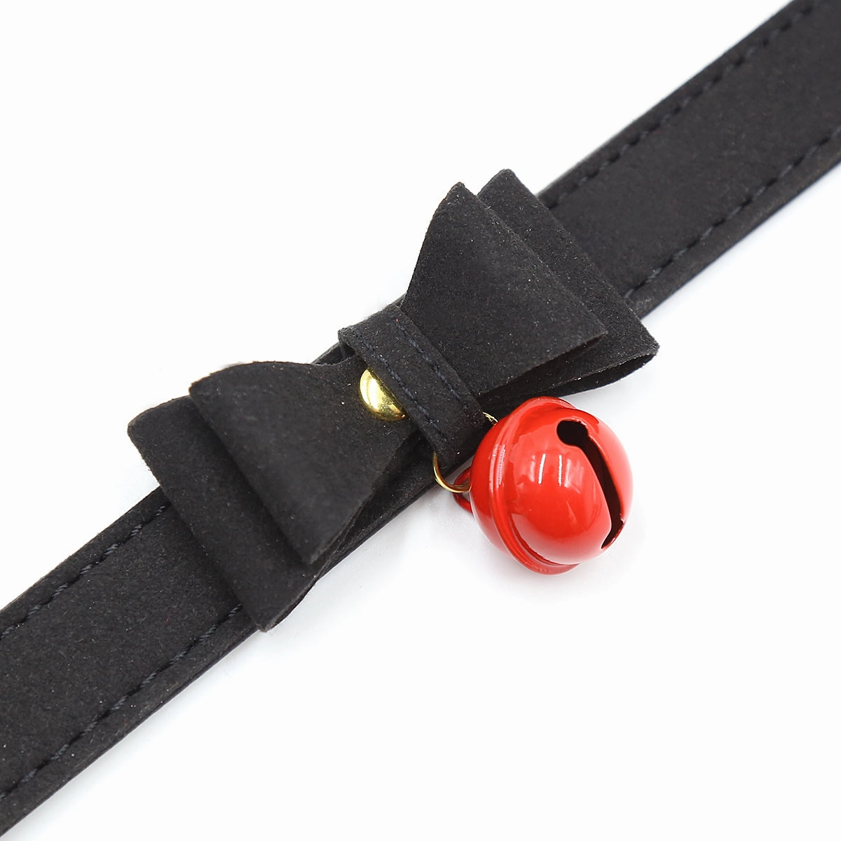 Black Cat Collar with Red Bell