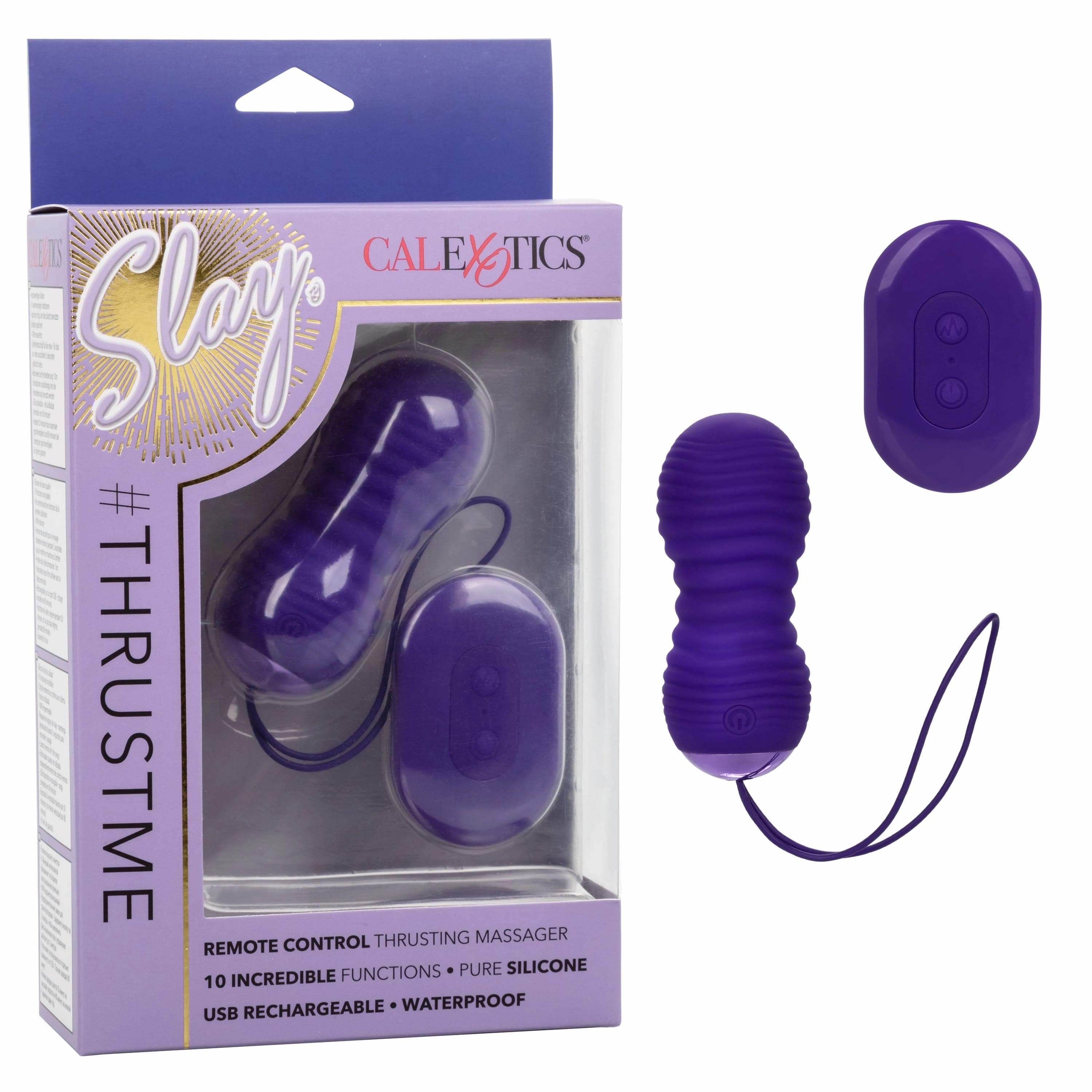 California Exotics - Slay ThrustMe Remote Control Thrusting Egg Massager (Purple)