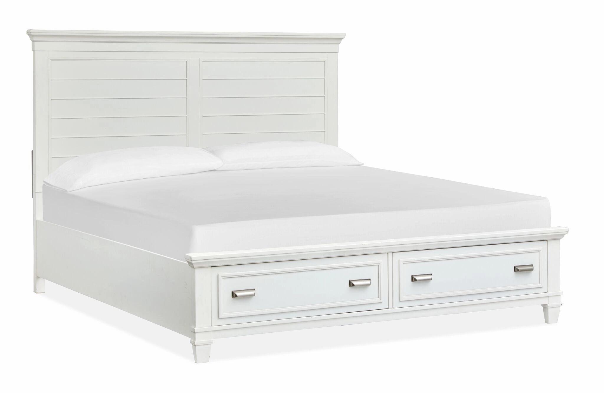 Charleston 3 - Piece King Storage Bed - Dove White