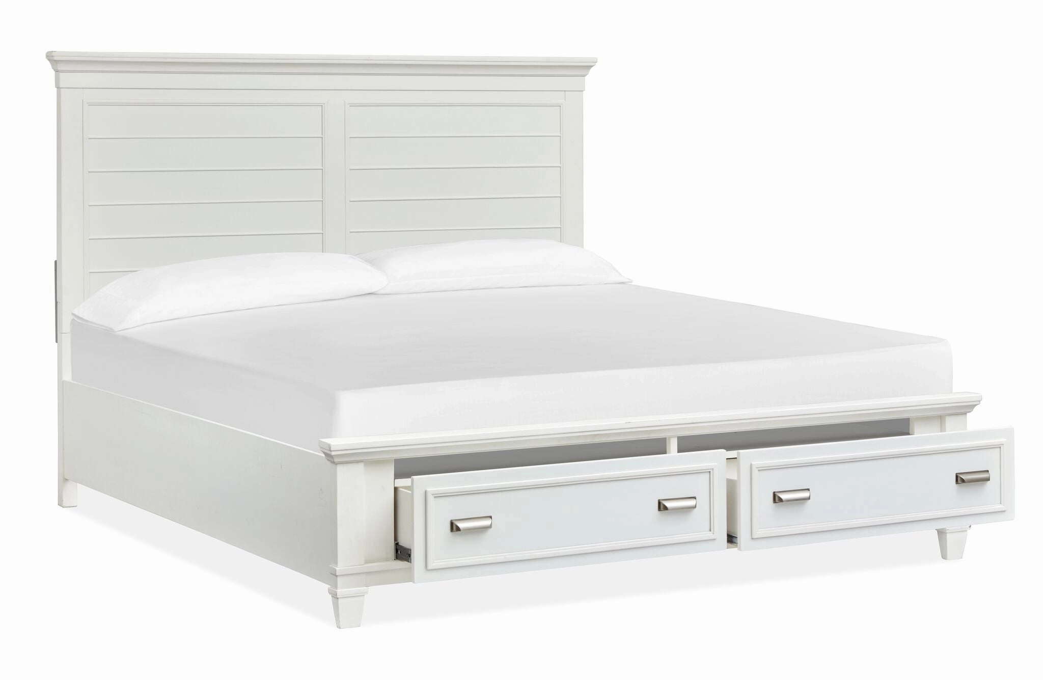Charleston 3 - Piece King Storage Bed - Dove White