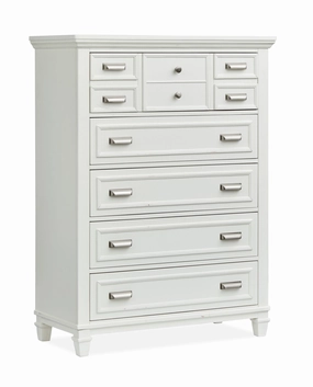 Charleston 5-Drawer Chest- Dove White