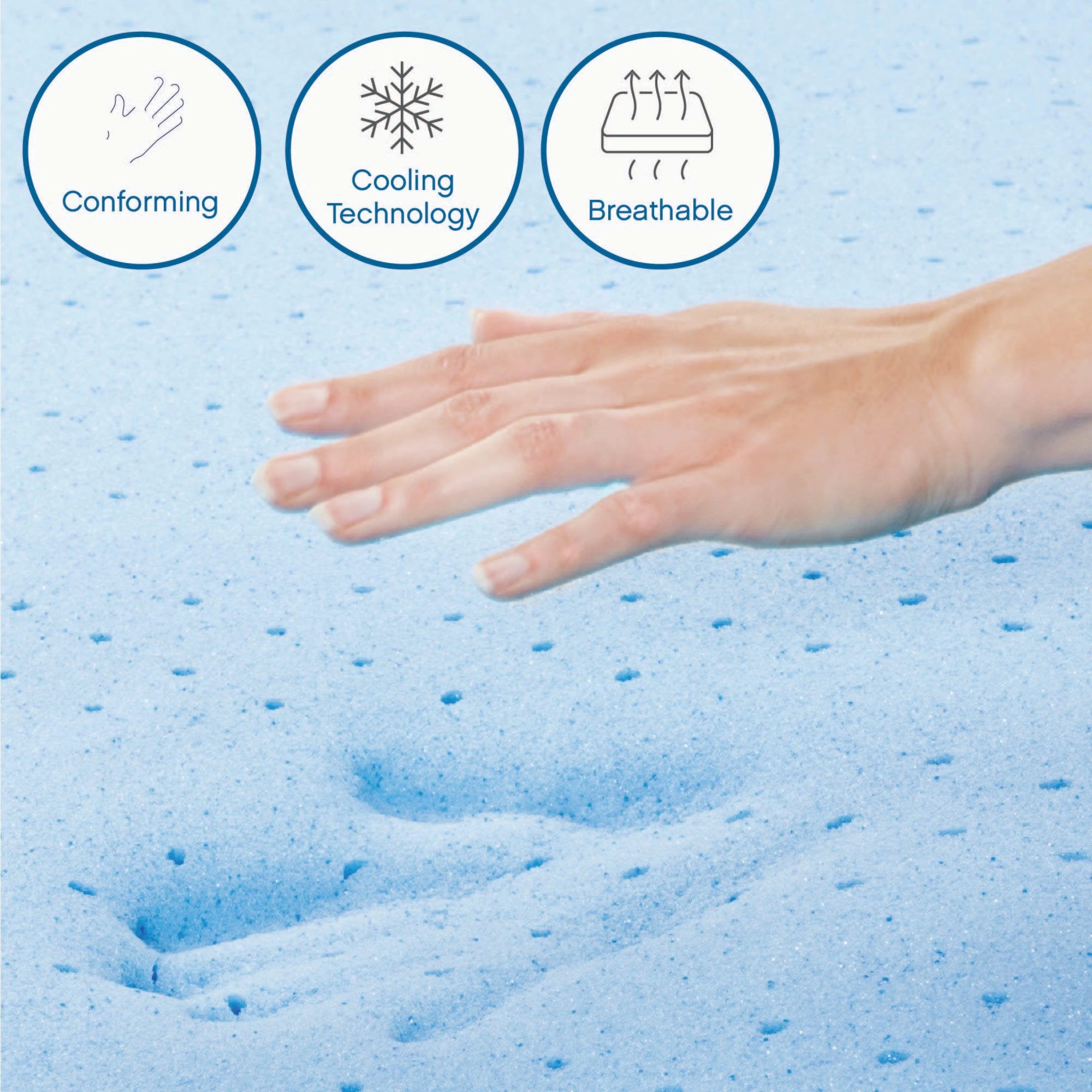 Classic Brands 410167-1150 Cool Gel 14" Gel Memory Foam Mattress with BONUS 2 Pillows, Queen