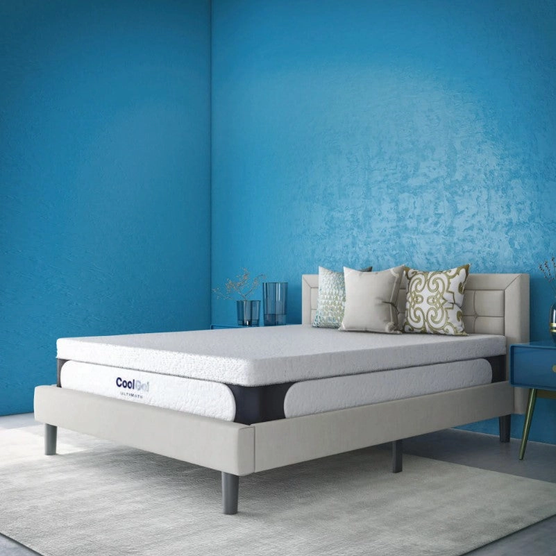 Classic Brands 410167-1150 Cool Gel 14" Gel Memory Foam Mattress with BONUS 2 Pillows, Queen