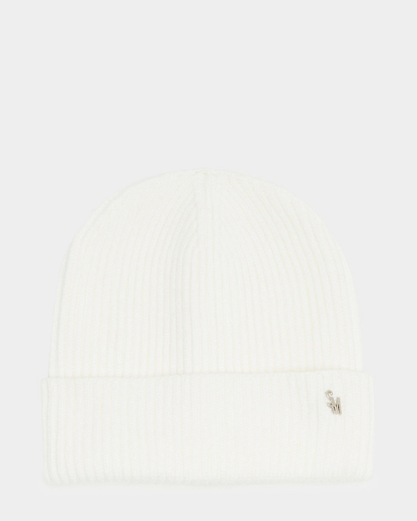 CLASSIC RIBBED KNIT BEANIE IVORY
