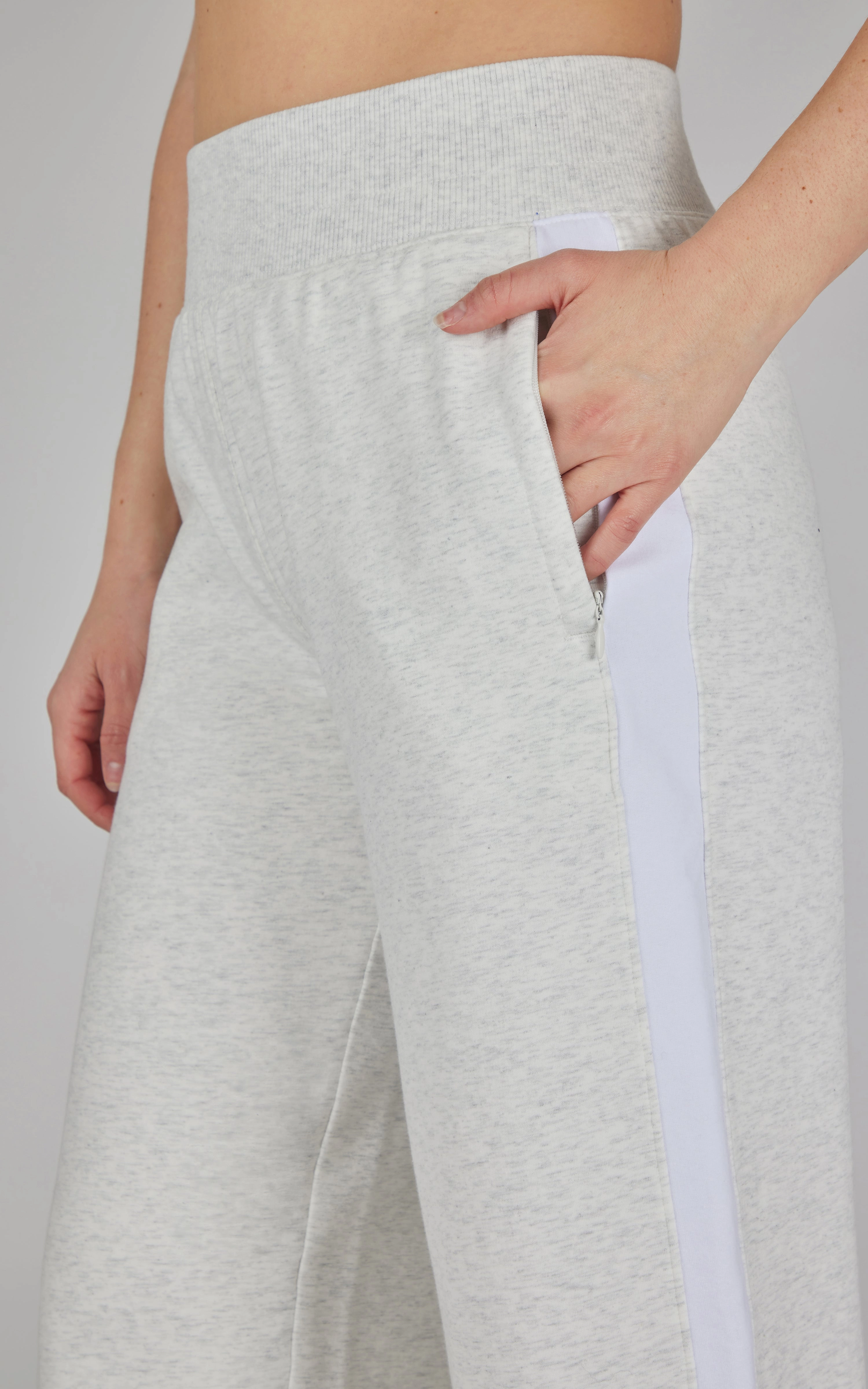 Cloud Plush Wide Leg Pant with Snap Detail