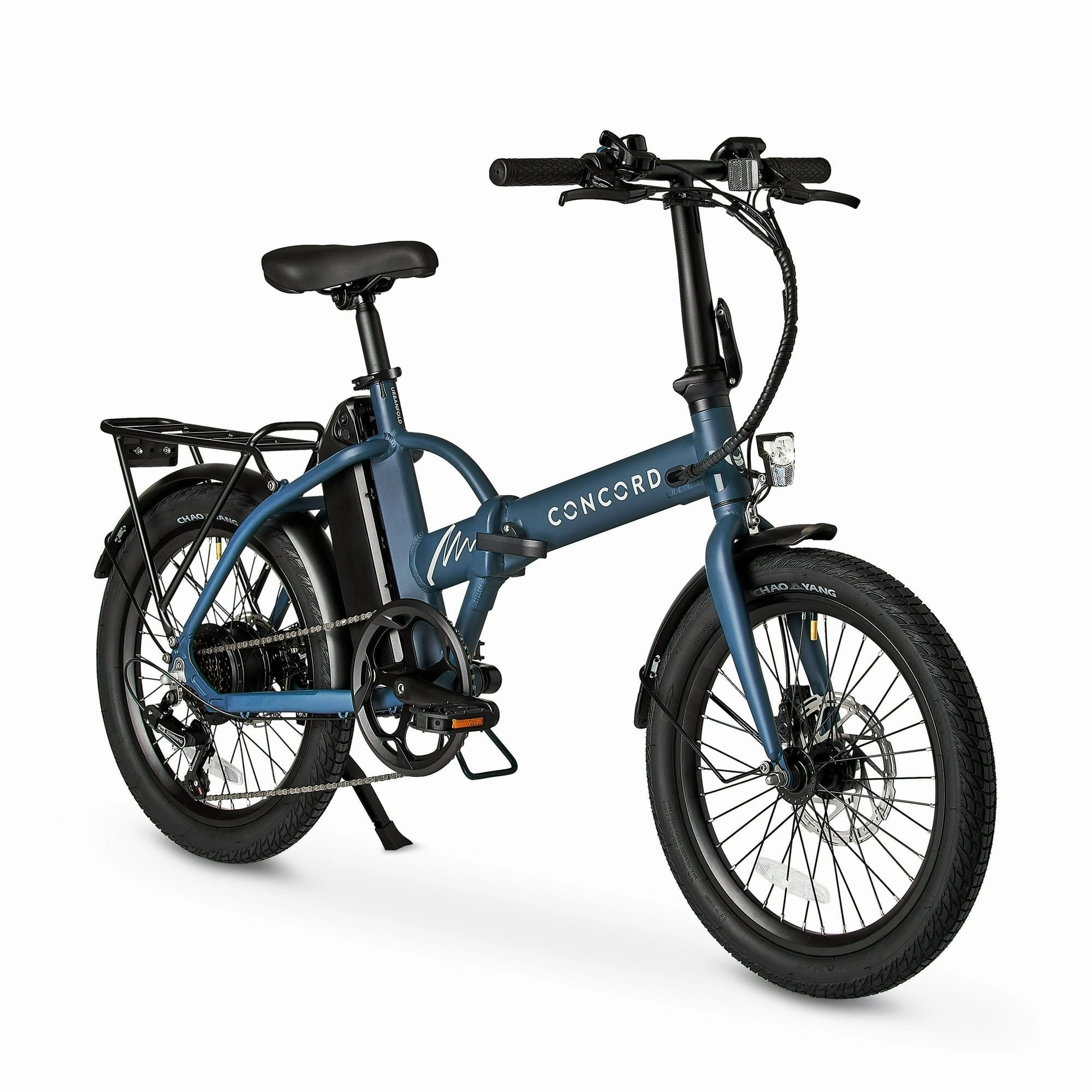 Concord 20" Urbanfold Electric Folding Bike, 36V, Class 2, Blue, Fits Riders 4'11" - 6'2", Adult, Unisex