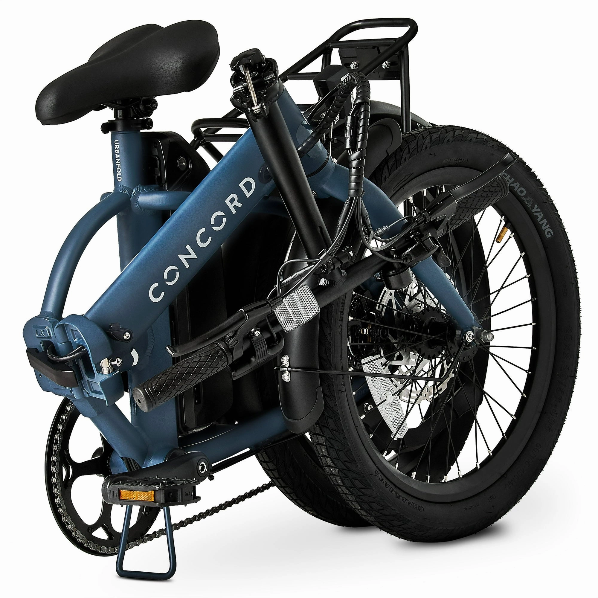 Concord 20" Urbanfold Electric Folding Bike, 36V, Class 2, Blue, Fits Riders 4'11" - 6'2", Adult, Unisex