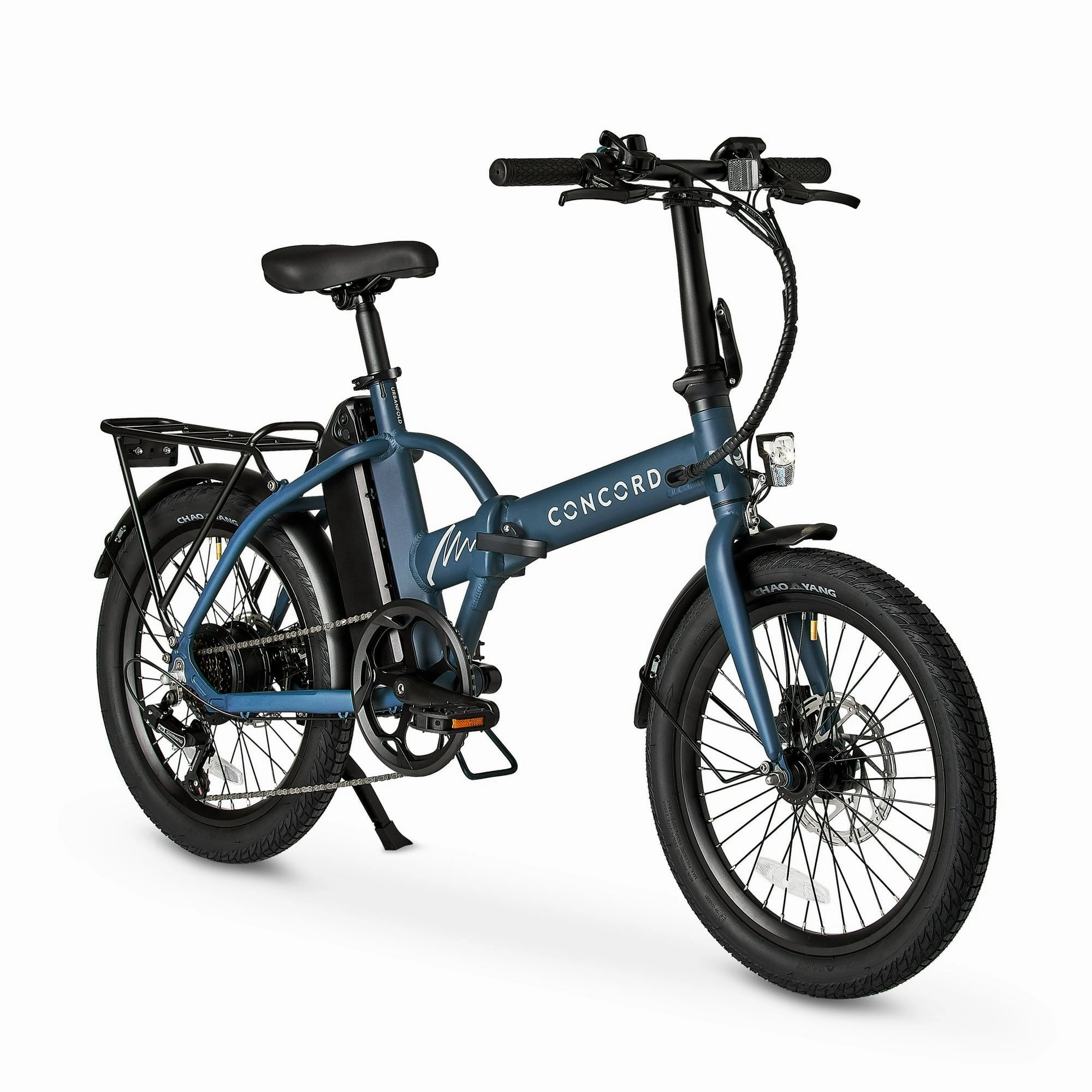 Concord 20" Urbanfold Electric Folding Bike, 36V, Class 2, Blue, Fits Riders 4'11" - 6'2", Adult, Unisex