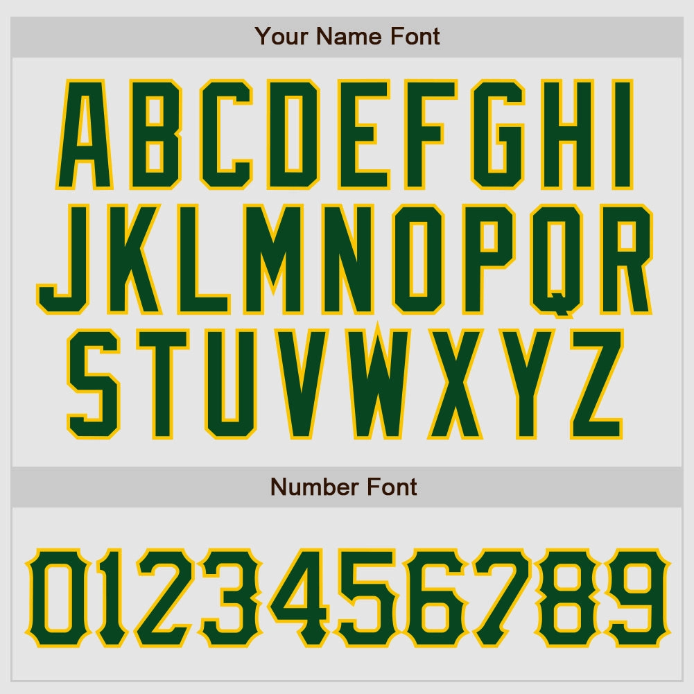 Custom White Green Pinstripe Green-Gold Authentic Raglan Sleeves Baseball Jersey