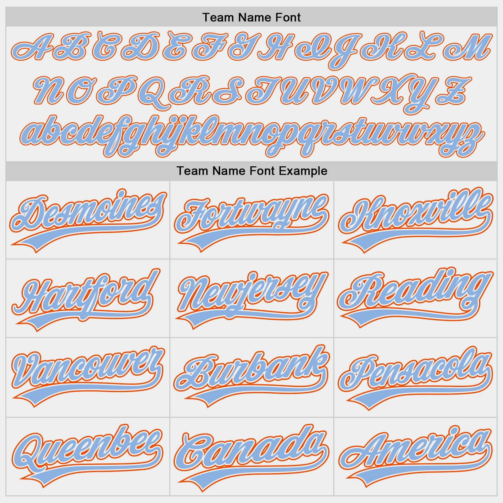 Custom White Light Blue Pinstripe Light Blue-Orange Authentic Baseball Jersey