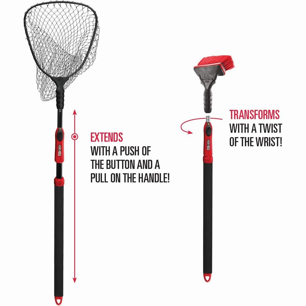 EGO 75156 Kryptek S2 Slider Compact Landing Net - PVC Mesh - 24'' x 27'' Hoop - 29''-60'' Handle
