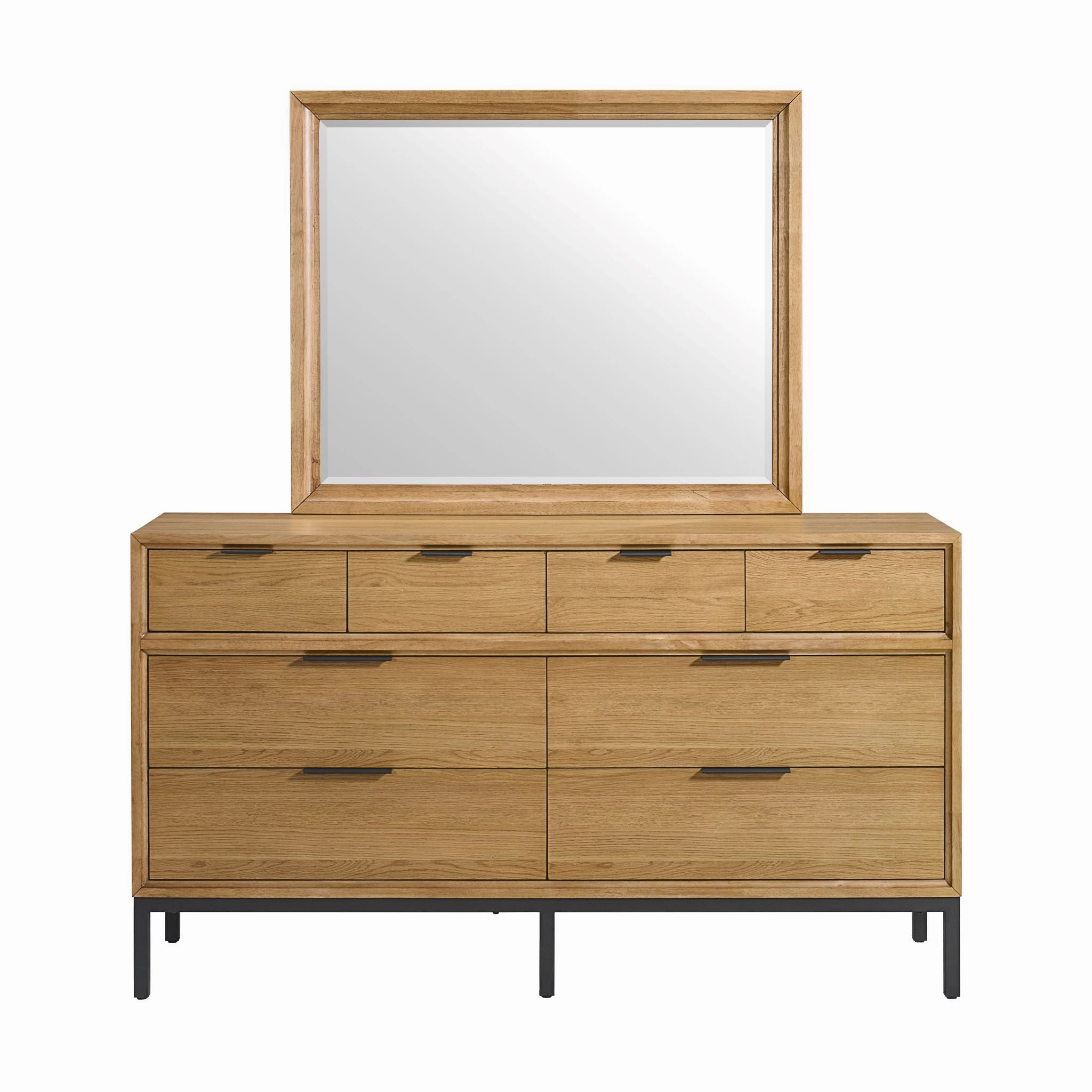 Feeling Connected - Newport 8-Drawer Dresser - Oak and Black