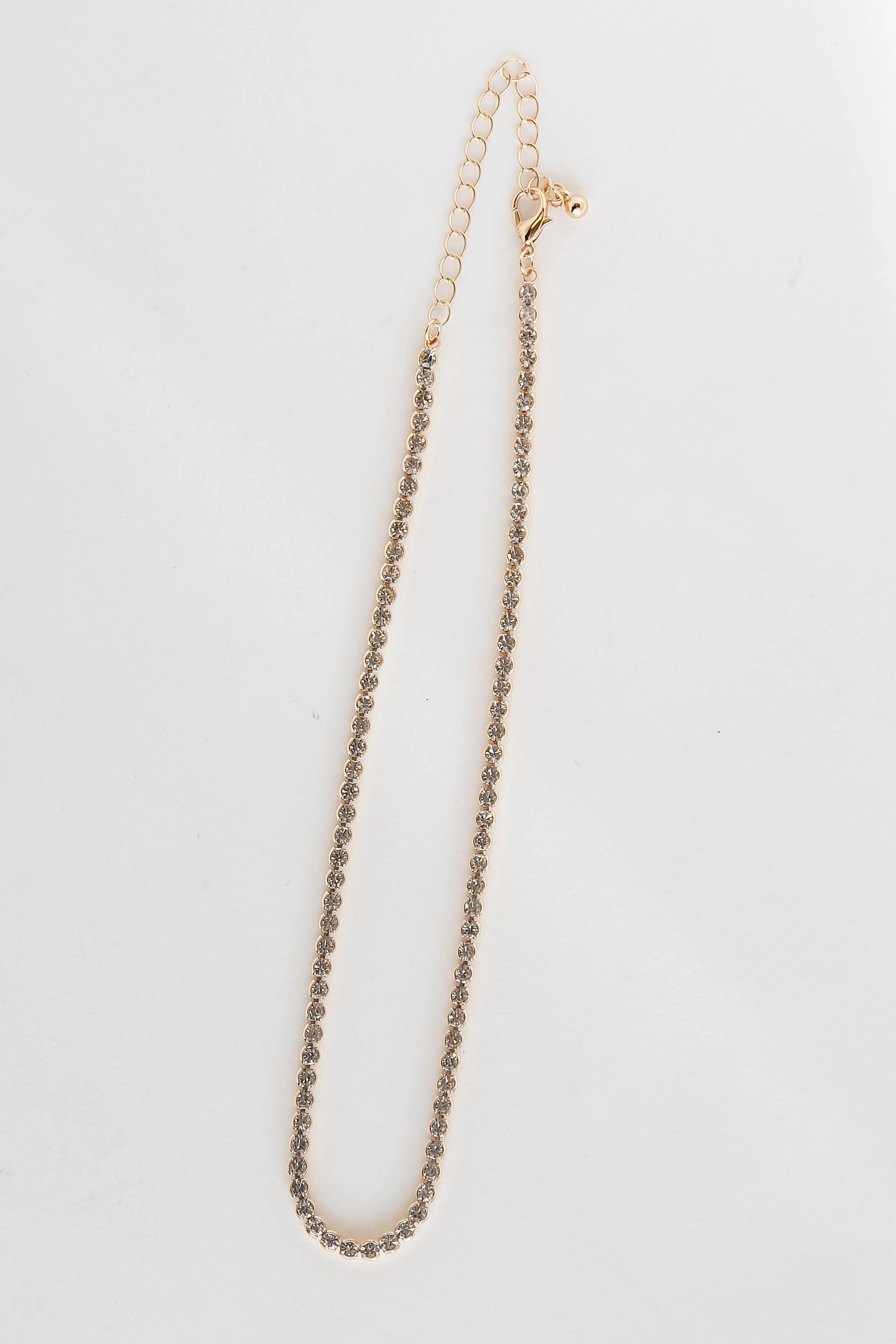 FINAL SALE - Cassidy Gold Rhinestone Necklace
