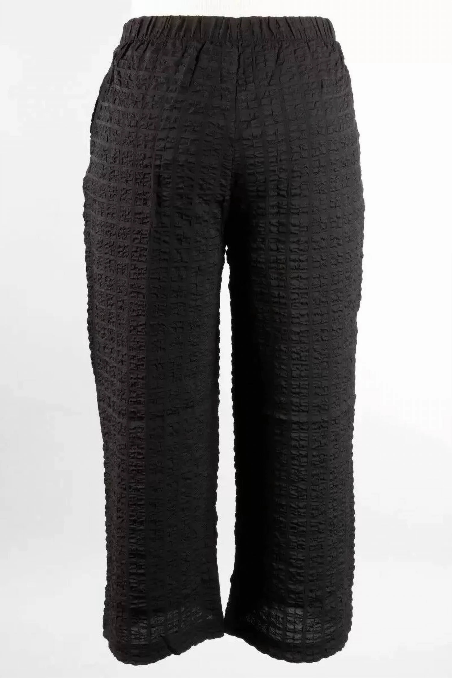 Flat Front Flood Pant In Black