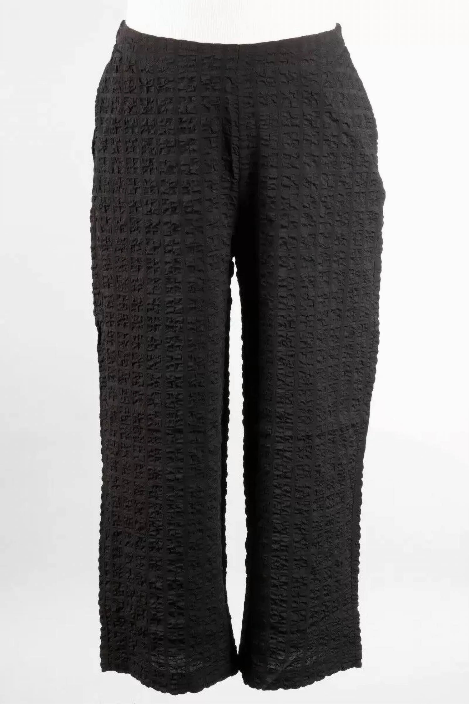 Flat Front Flood Pant In Black