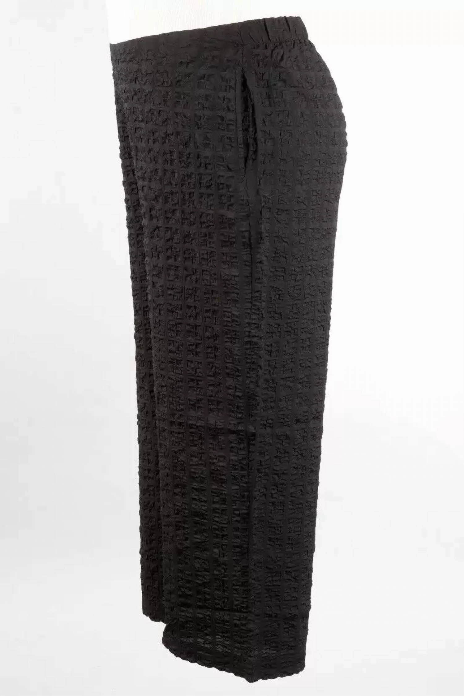 Flat Front Flood Pant In Black