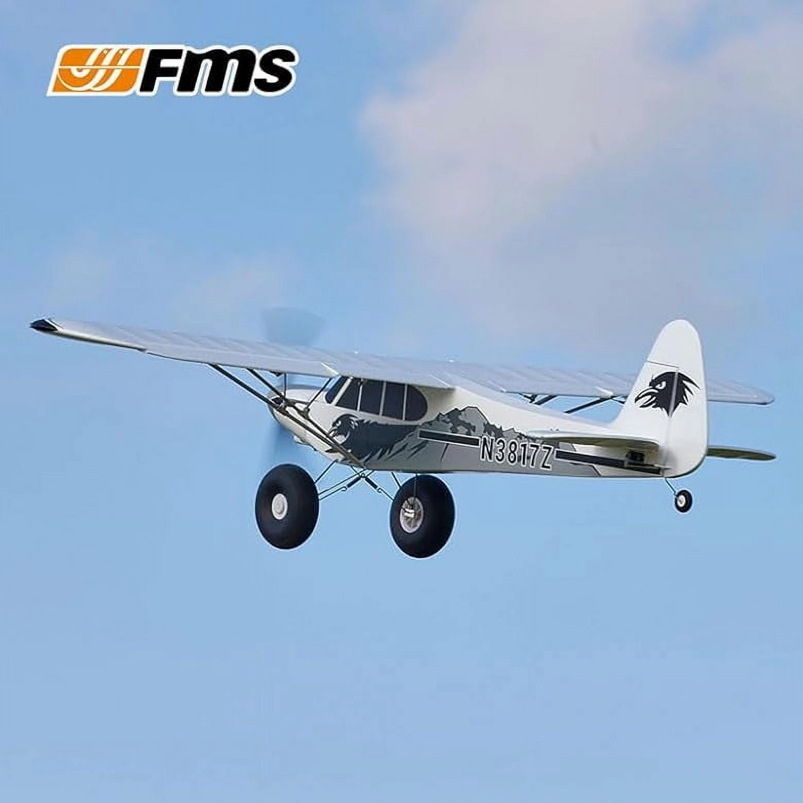 FMS FMS138P-REFV2 RC Planes for Adults - 1300mm Piper PA-18 Super Cub, Reflex V3, 6-Channel PNP Airplane
