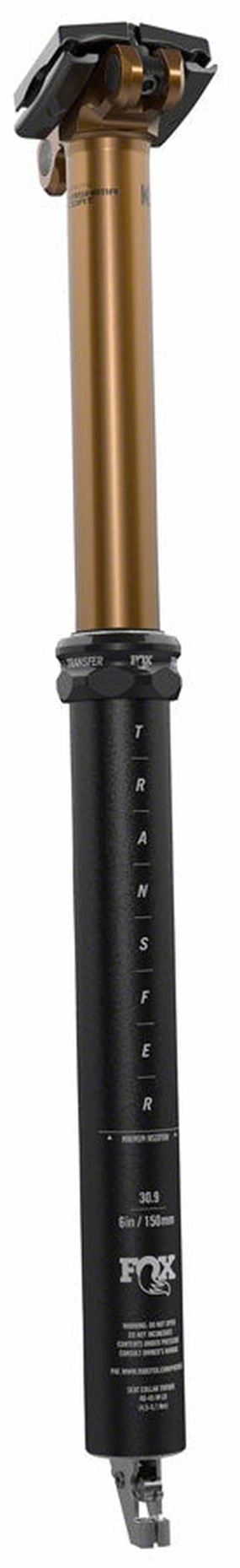 Fox Transfer 31.6 x 150mm Internal Kashima Factory Dropper Seatpost - Open Box, New