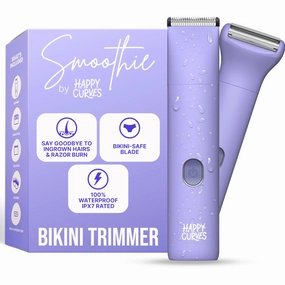 Happy Curves Smoothie Bikini Trimmer Waterproof Electric Shaving Razor for Women Berry