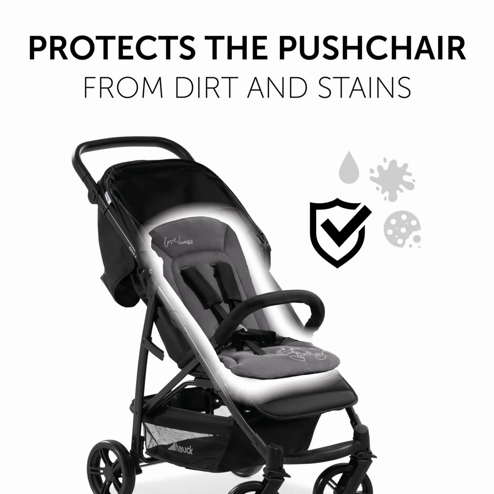 Hauck Disney Pushchair Seat Liner - Mickey Mouse Black