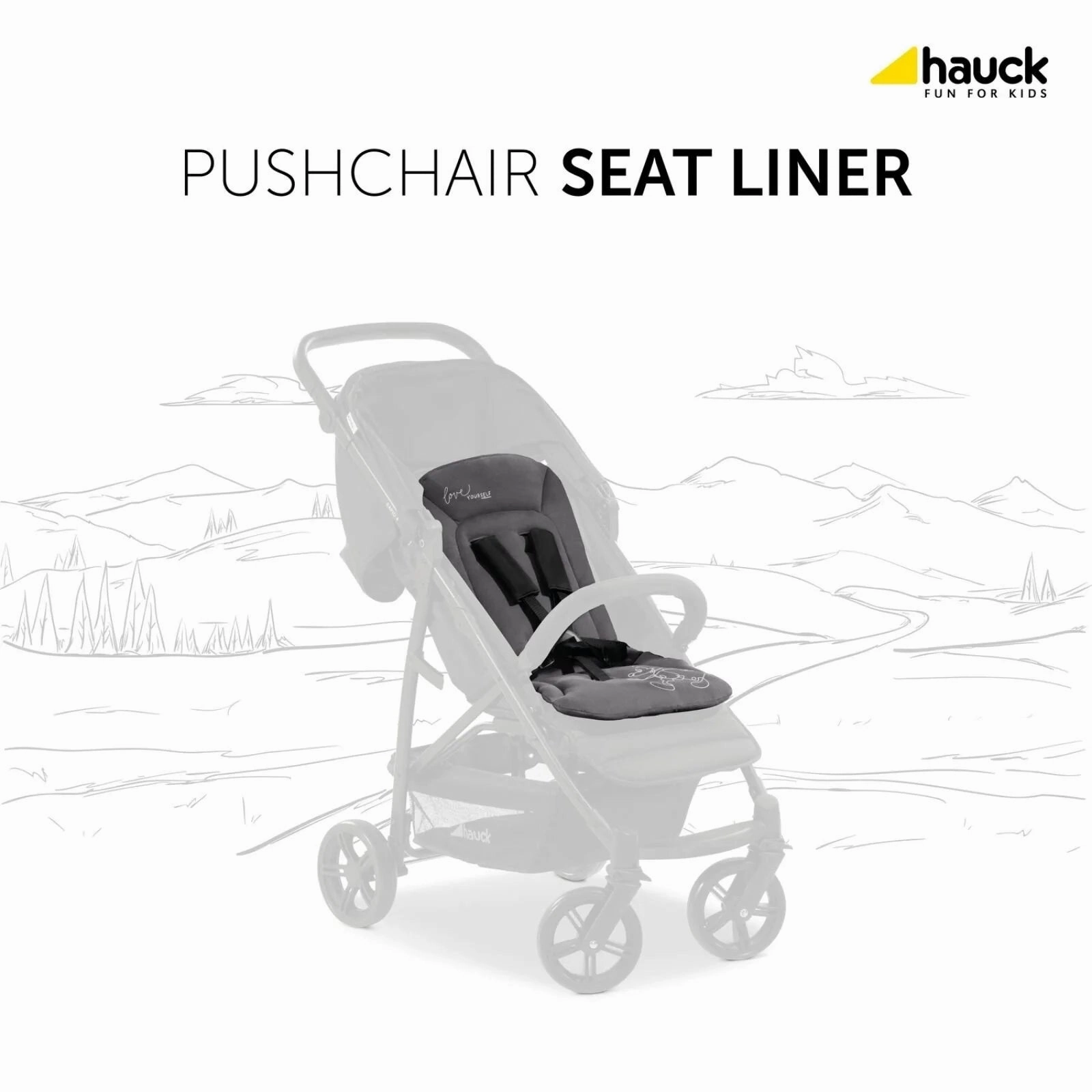 Hauck Disney Pushchair Seat Liner - Mickey Mouse Black