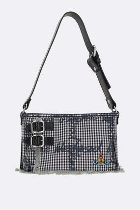 Heater shoulder bag in Gingham fabric