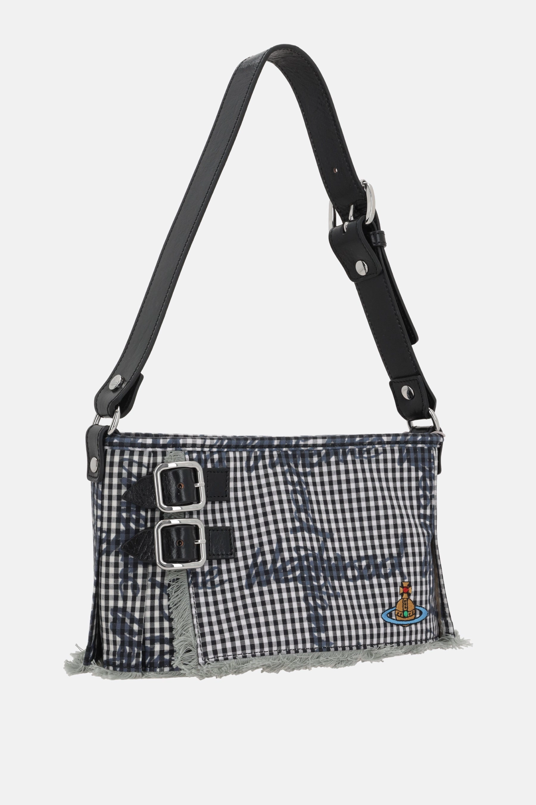 Heater shoulder bag in Gingham fabric