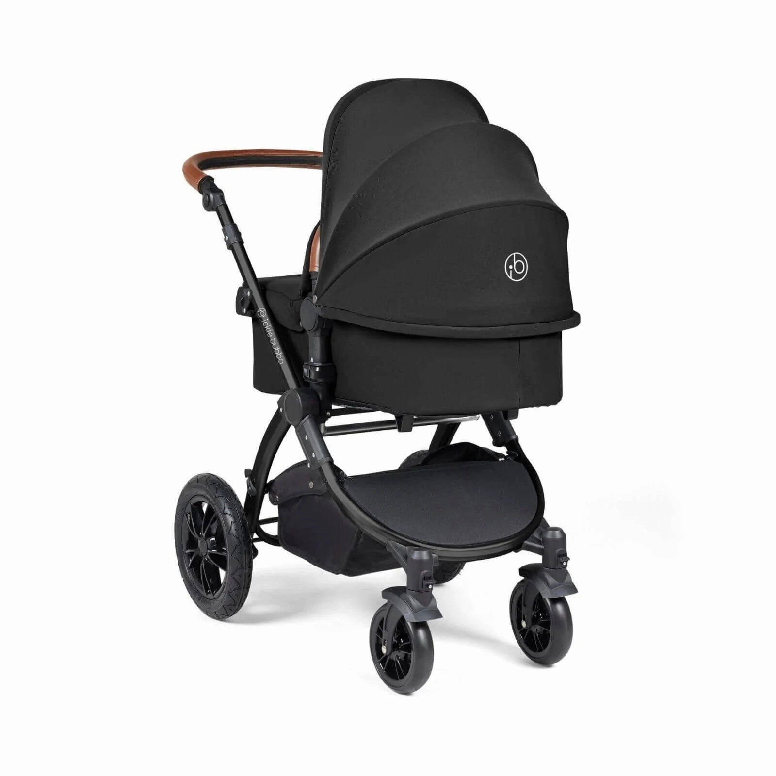 Ickle Bubba Stomp Luxe 2 in 1 Pushchair & Carrycot - Black/Midnight/Tan