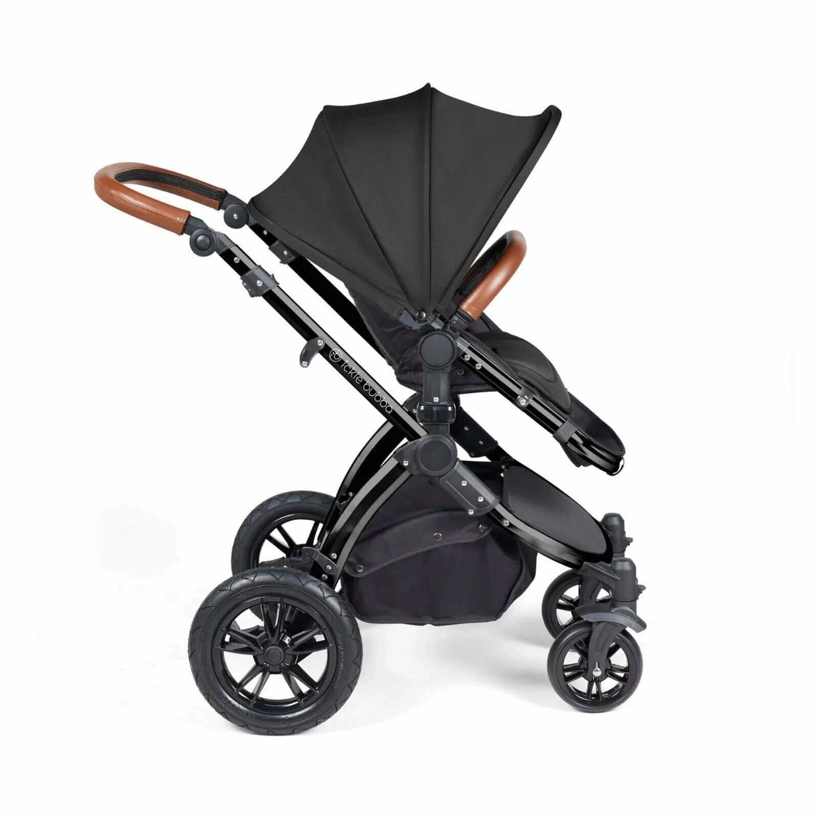 Ickle Bubba Stomp Luxe 2 in 1 Pushchair & Carrycot - Black/Midnight/Tan