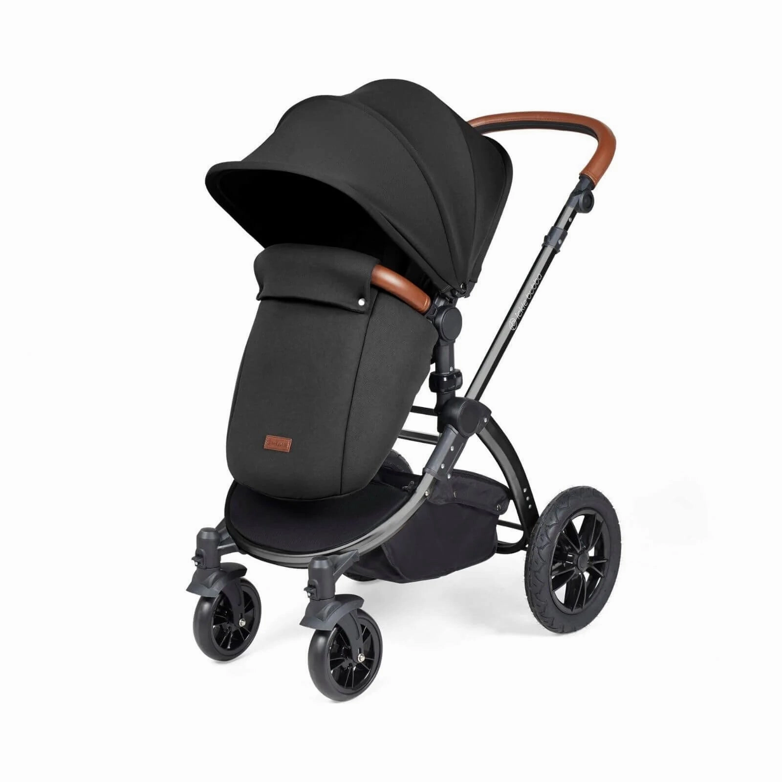 Ickle Bubba Stomp Luxe 2 in 1 Pushchair & Carrycot - Black/Midnight/Tan