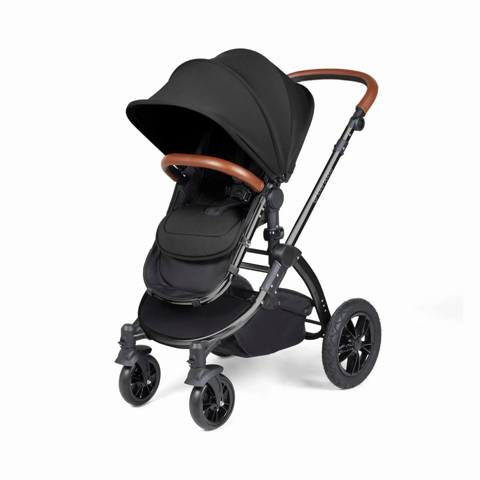 Ickle Bubba Stomp Luxe 2 in 1 Pushchair & Carrycot - Black/Midnight/Tan