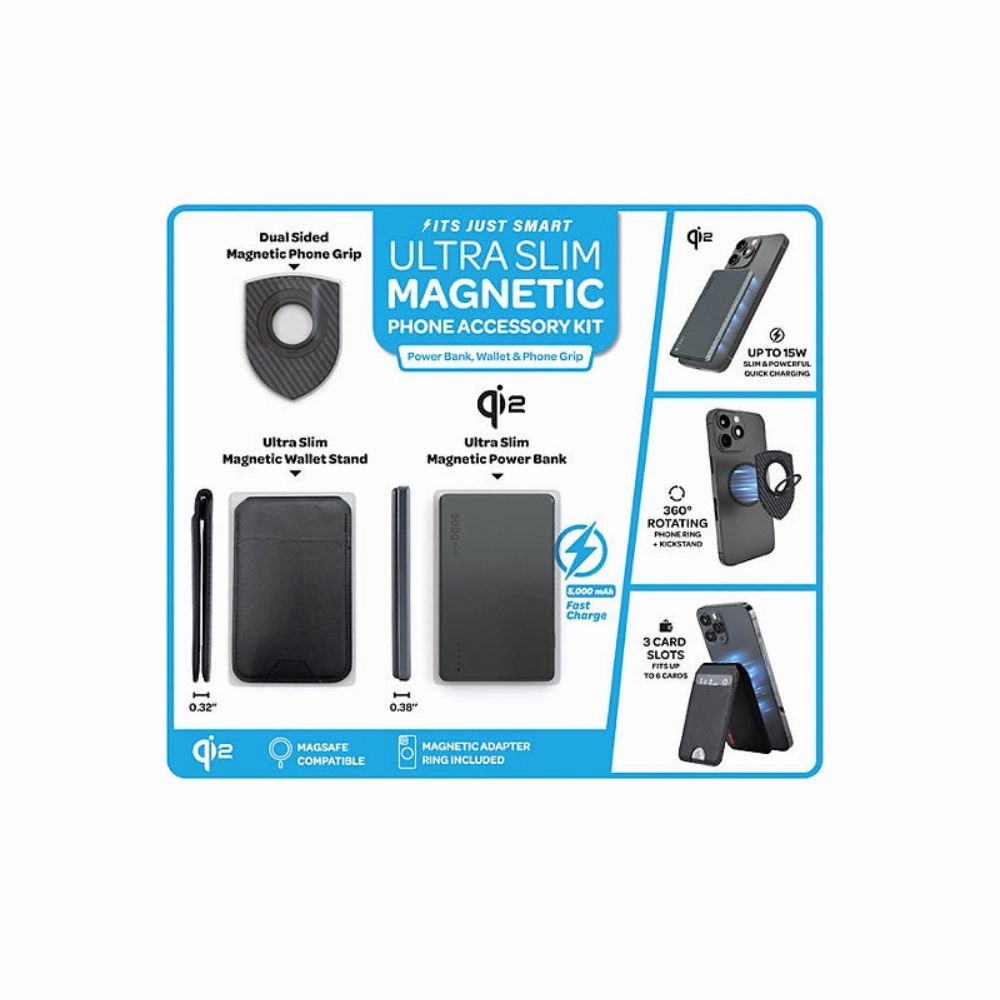 It's Just Smart IJS.1002 Qi2 Ultra Slim Magnetic Phone Accessory Kit